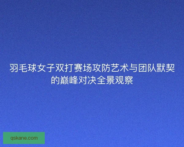 羽毛球女子双打赛场攻防艺术与团队默契的巅峰对决全景观察 羽毛球女子双打赛场攻防艺术与团队默契的巅峰对决全景观察